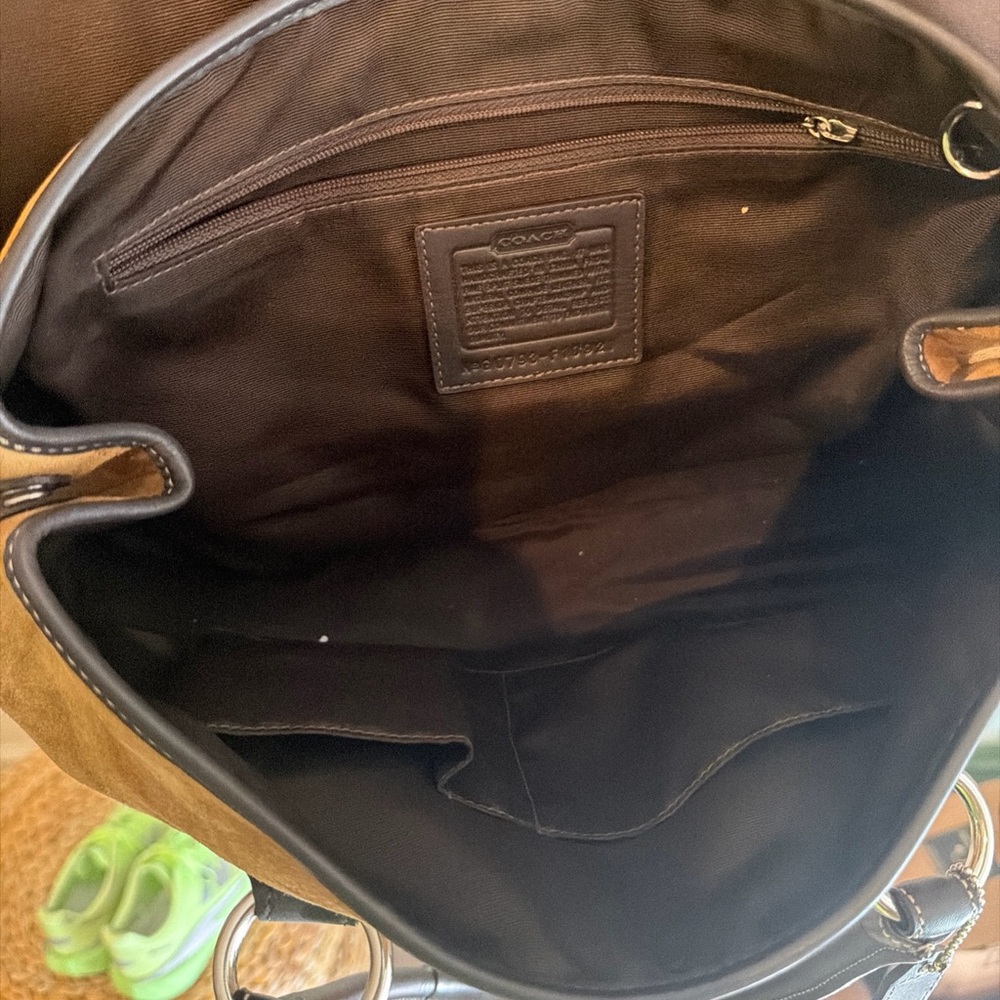 Y2K COACH SOHO HAMPTON SATCHEL BUCKLE LEATHER TWO TONE BAG - Picture 12 of 16
